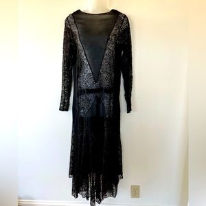 Stunning Victorian black lace dress